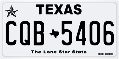 TX license plate CQB5406