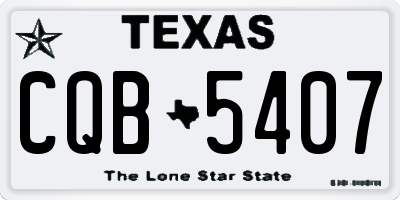 TX license plate CQB5407