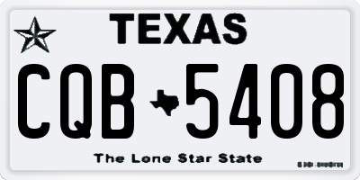 TX license plate CQB5408
