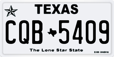 TX license plate CQB5409