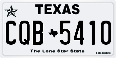 TX license plate CQB5410