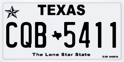 TX license plate CQB5411