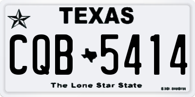 TX license plate CQB5414