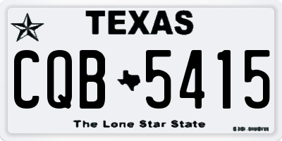 TX license plate CQB5415
