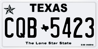 TX license plate CQB5423