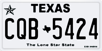 TX license plate CQB5424