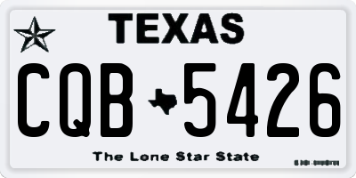 TX license plate CQB5426