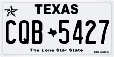 TX license plate CQB5427