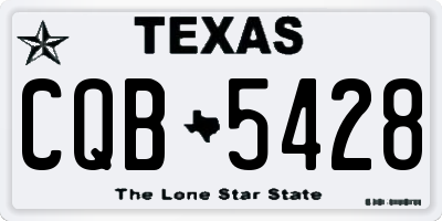 TX license plate CQB5428