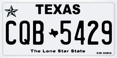 TX license plate CQB5429