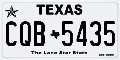 TX license plate CQB5435