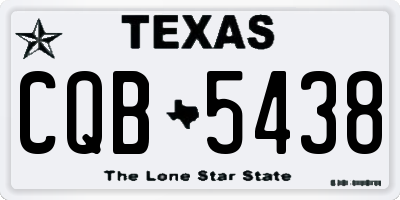 TX license plate CQB5438
