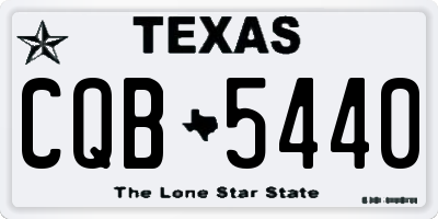 TX license plate CQB5440