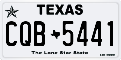 TX license plate CQB5441