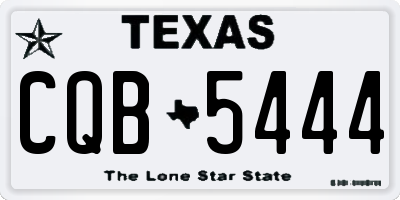TX license plate CQB5444