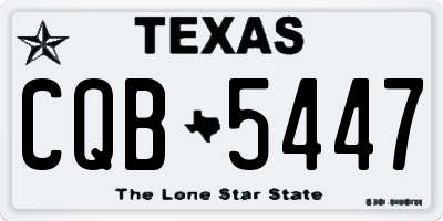 TX license plate CQB5447