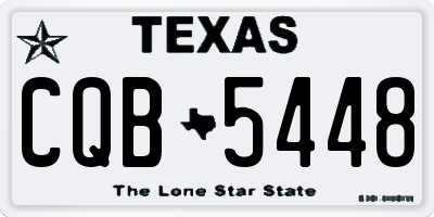 TX license plate CQB5448