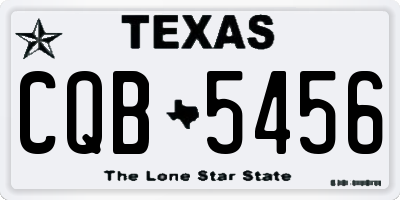 TX license plate CQB5456