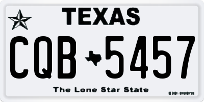 TX license plate CQB5457
