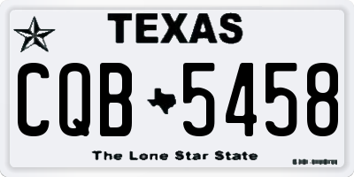 TX license plate CQB5458