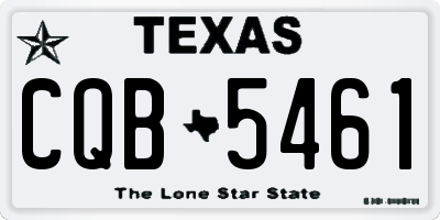 TX license plate CQB5461