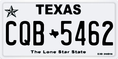 TX license plate CQB5462