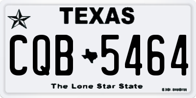 TX license plate CQB5464