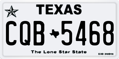 TX license plate CQB5468