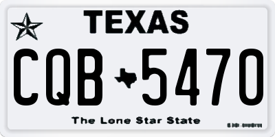 TX license plate CQB5470