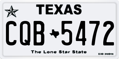 TX license plate CQB5472