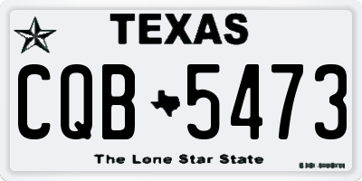 TX license plate CQB5473