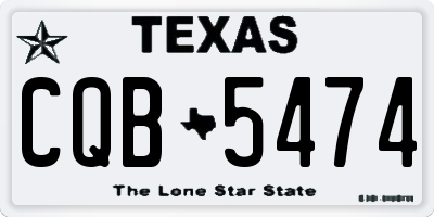 TX license plate CQB5474