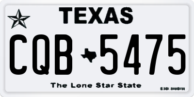 TX license plate CQB5475