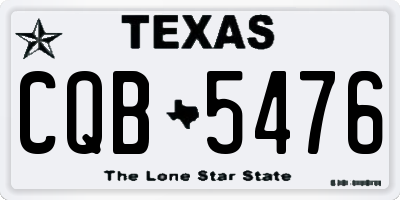 TX license plate CQB5476