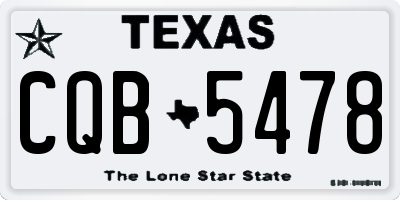 TX license plate CQB5478