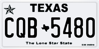 TX license plate CQB5480