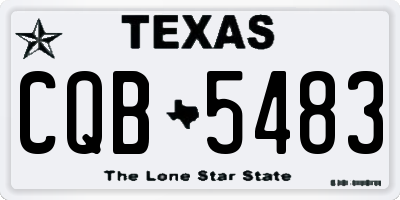 TX license plate CQB5483