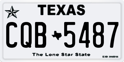 TX license plate CQB5487