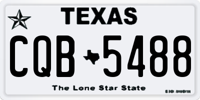 TX license plate CQB5488