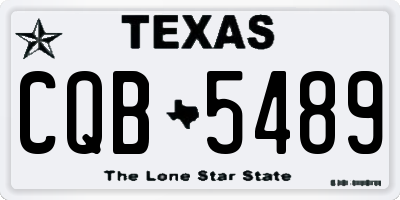 TX license plate CQB5489