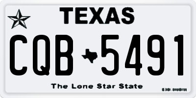 TX license plate CQB5491