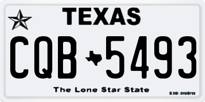 TX license plate CQB5493