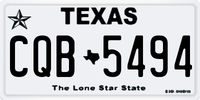 TX license plate CQB5494