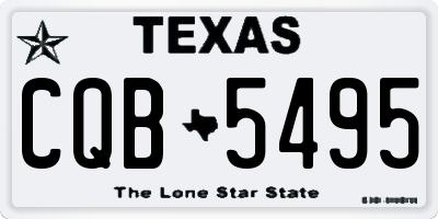 TX license plate CQB5495