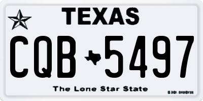 TX license plate CQB5497