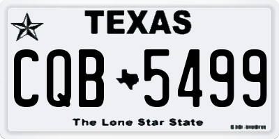 TX license plate CQB5499
