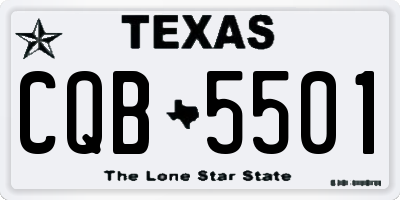 TX license plate CQB5501