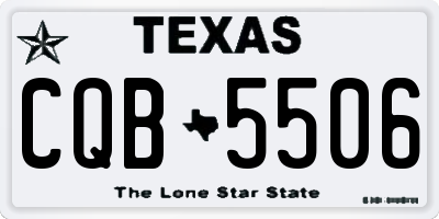 TX license plate CQB5506