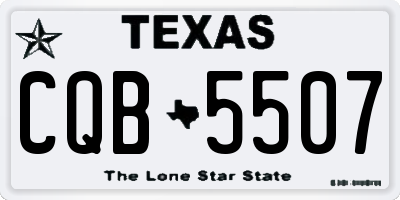 TX license plate CQB5507