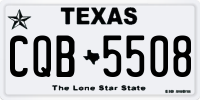 TX license plate CQB5508